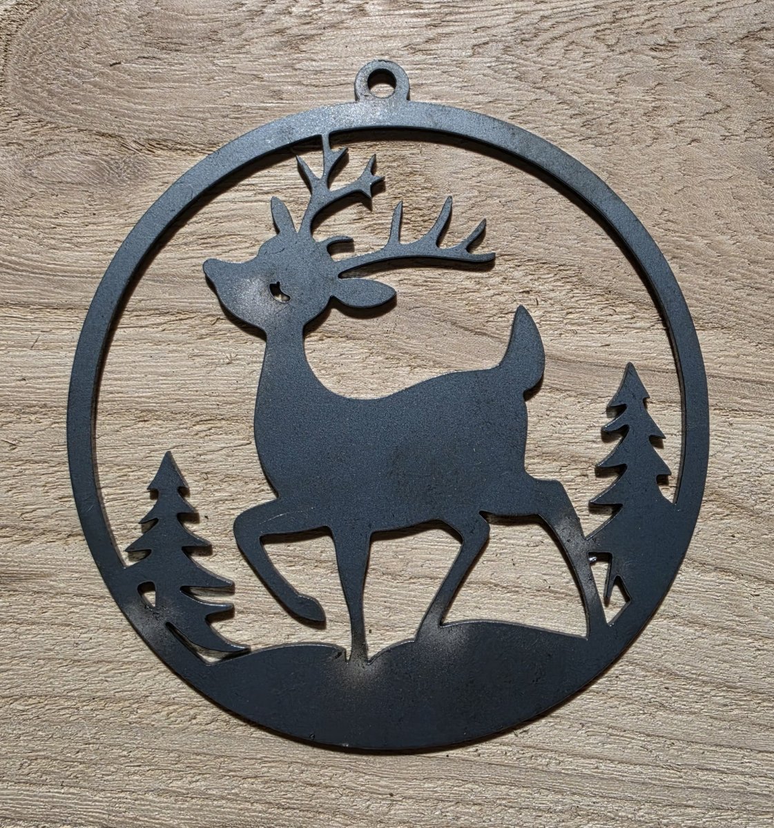 Prancing Reindeer Metal Christmas Ornament, image 2